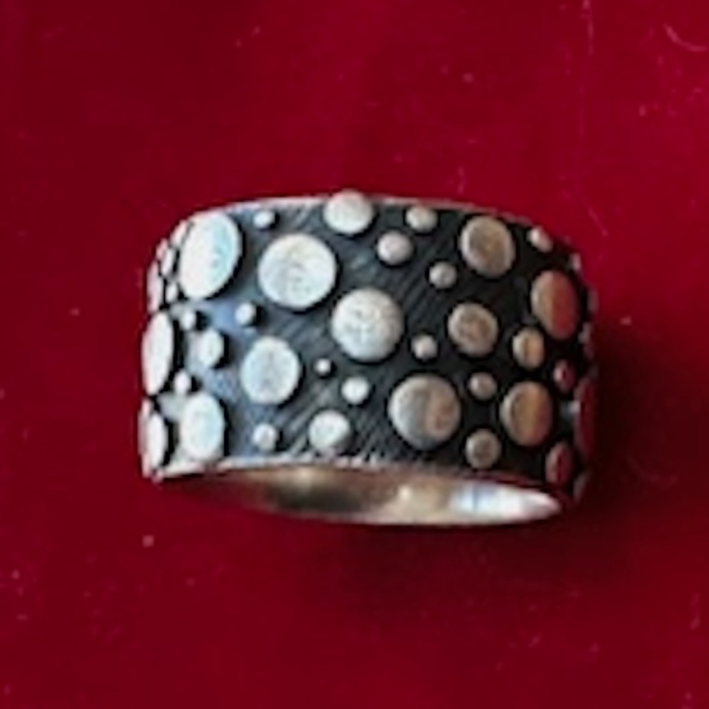 unique sterling silver stone ring - Picture 2 of 9